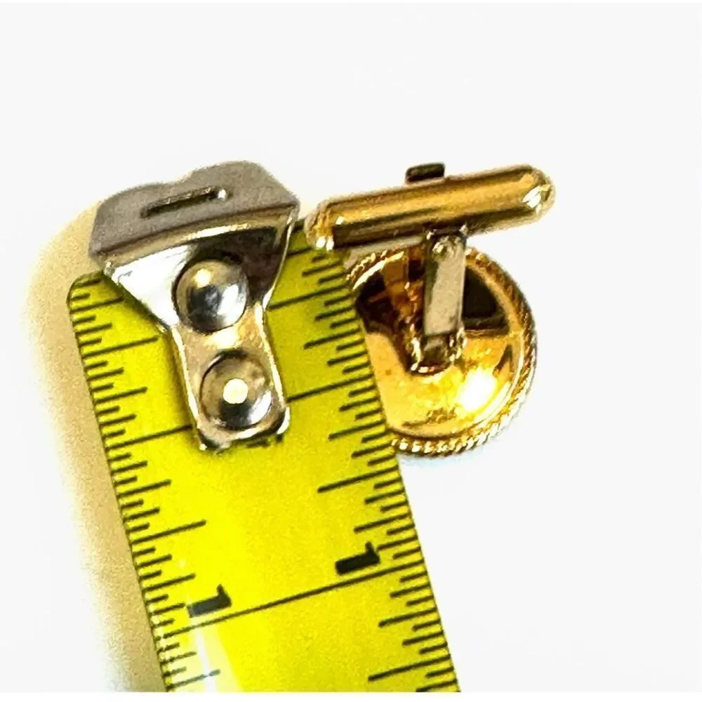 Walter E Hayward WEH Gold over Sterling blue  Mosaic Gemstones Cufflinks